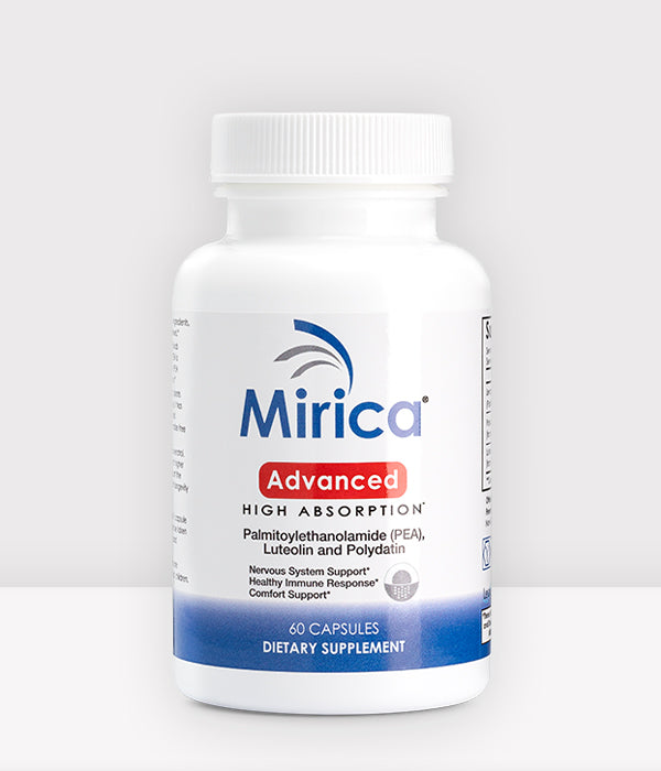 Mirica Advanced Palmitoylethanolamide Bottle Front Label